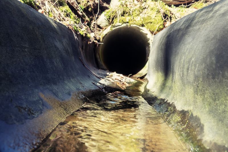 Drainage swale installation